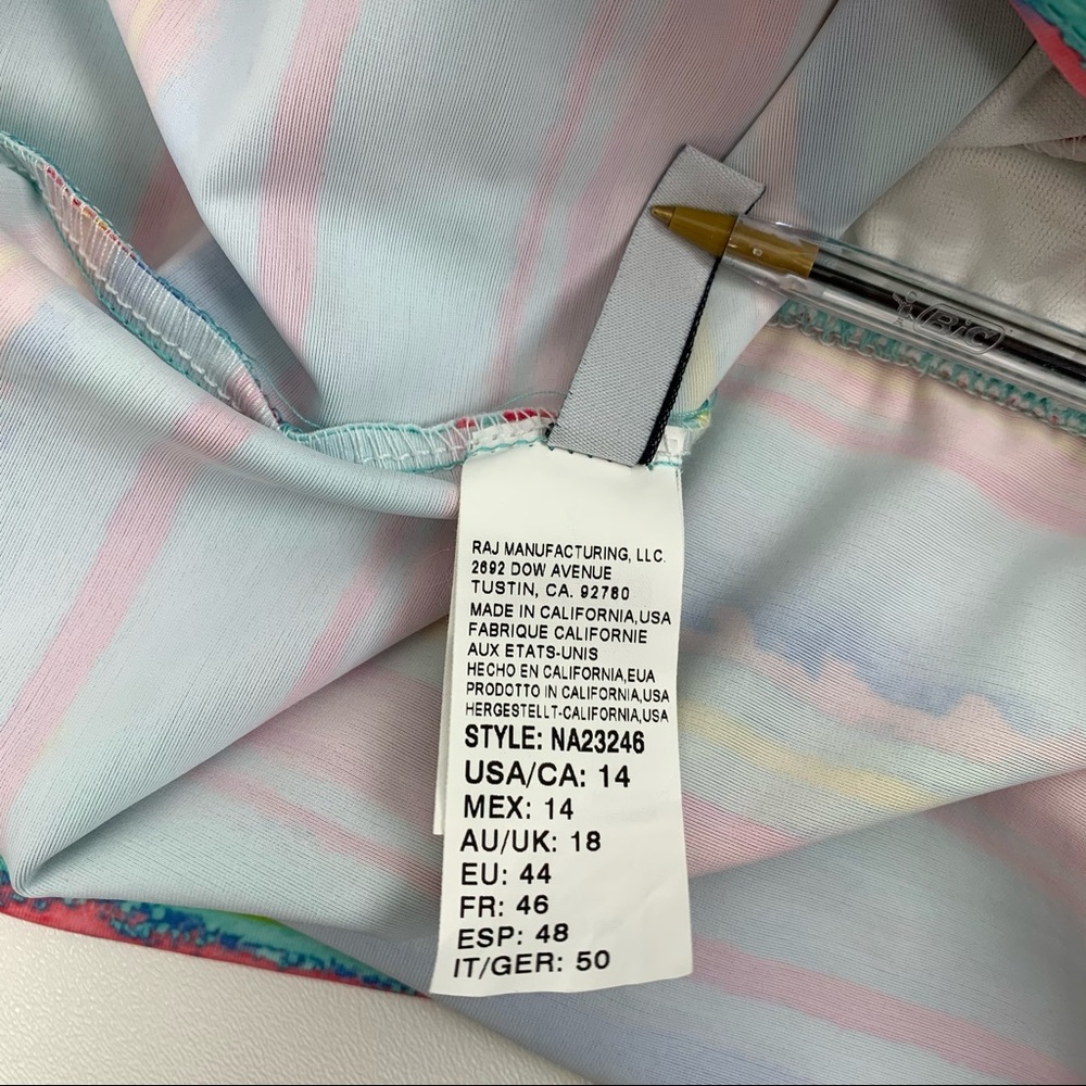 Nautica Tankini Racer Back Multi-Color Size 14 - Picture 9 of 10